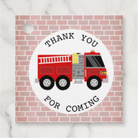 Firefighter Firetruck Hydrant Birthday Thank You