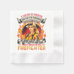 Firefighter firewomen napkin