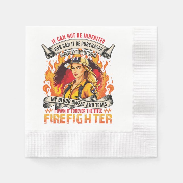 Firefighter firewomen napkin (Front)