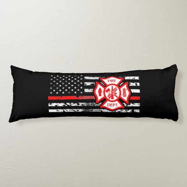 Firefighter Flag & Florian Cross Body Pillow (Front)