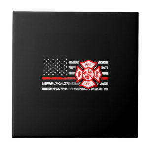 Firefighter Flag & Florian Cross Tile