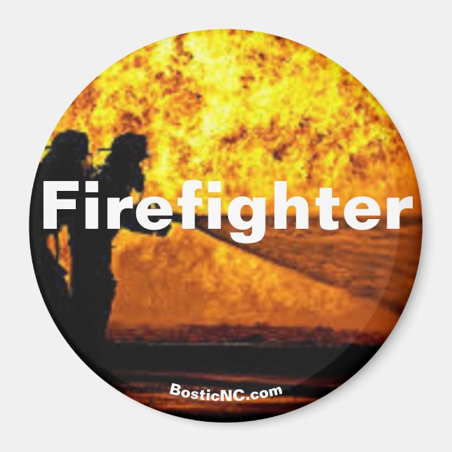 Firefighter flames magnet (Front)