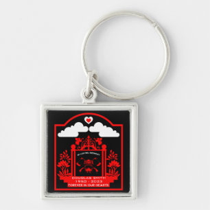 Firefighter Funeral Memorial Gift Keychain