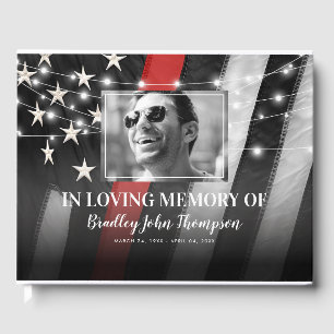 Firefighter Funeral Memorial   Thin Red Line Guest Book