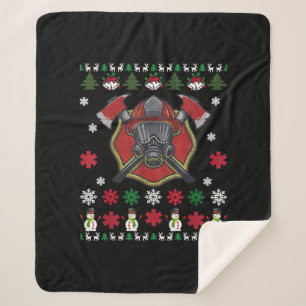 Firefighter Funny Christmas Cute Lover Gifts Sherpa Blanket