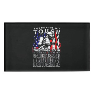 Firefighter Gift Daughter American Firefighter Name Tag