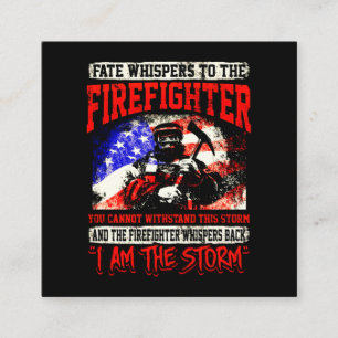 Firefighter Gift   Fate Whispers To Firefighter Square Business Card
