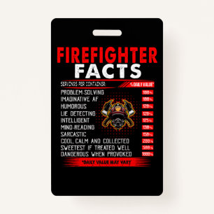 Firefighter Gift Firefighter Facts Gifts Badge