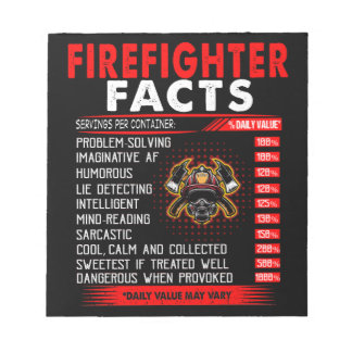 Firefighter Gift | Firefighter Facts Gifts Notepad