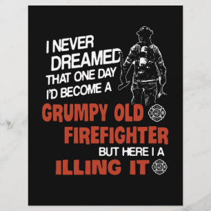 Firefighter Gift   Grumpy Old Firefighter Letterhead