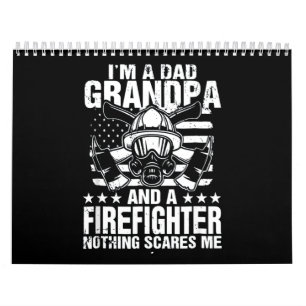 Firefighter Gift I'm A Dad Grandpa Firefighter Calendar