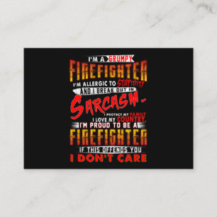 Firefighter Gift   I'm A Grumpy Firefighter Business Card