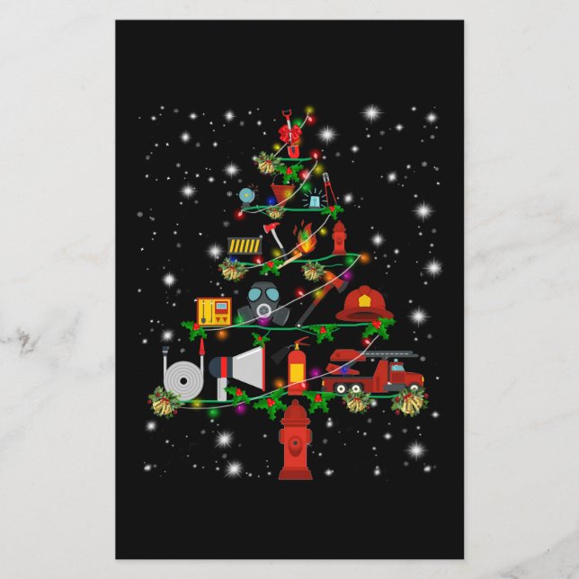 Firefighter Gift | Merry Christmas Firefighter Fun Flyer (Front)