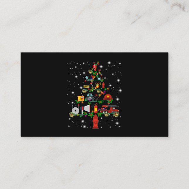 Firefighter Gift | Merry Christmas Firefighter Fun Loyalty Card (Front)