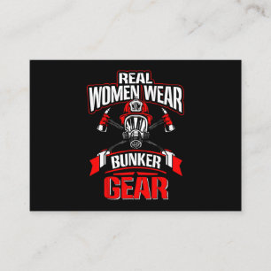 Firefighter Gift   Real Women Wear Firefighter Business Card