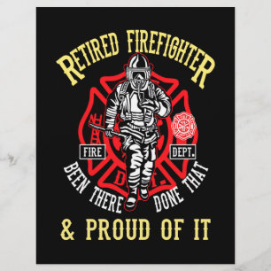 Firefighter Gift   Retired Firefighter & Proud Letterhead