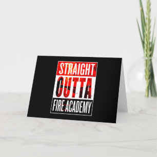Firefighter Gift Straight Outta Firefighter Holiday Card