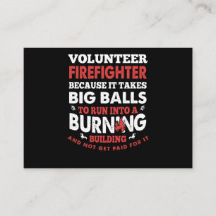 Firefighter Gift   Volunteer Firefighter Business Card