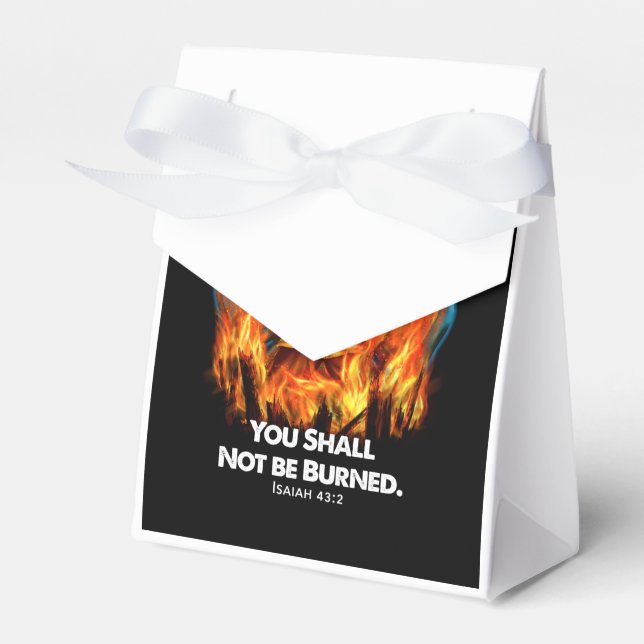 Firefighter Gift | When You Walk Through Fire Favor Box (Front Side)