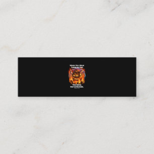 Firefighter Gift When You Walk Through Fire Mini Business Card