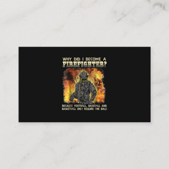 Firefighter Gift | Why Did I Become A Firefighter Referral Card (Front)