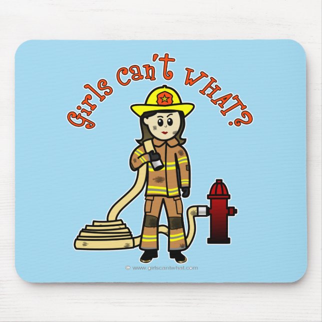 Firefighter Girl Mouse Pad (Front)
