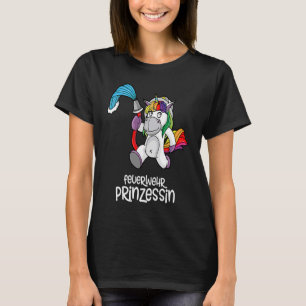 Firefighter Girl  Unicorn Fire Brigade T-Shirt
