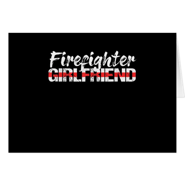 Firefighter Girlfriend Thin Red Line Firewoman (Front Horizontal)