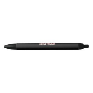 Firefighter Girlfriend Thin Red Line Firewoman Black Ink Pen
