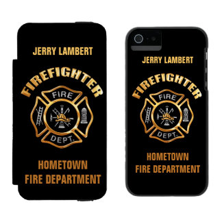 Firefighter Gold Name Template Incipio Watson™ iPhone 5 Wallet Case