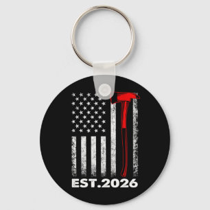 Firefighter Graduation Est 2026 Fire Academy Exam Keychain