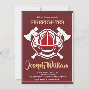 firefighter graduation invitations