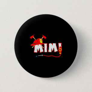 Firefighter Grandma Shirt Fire Department Hydrant 2 Inch Round Button