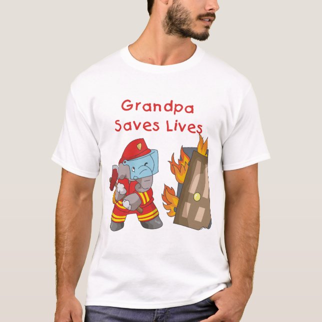 Firefighter Grandpa T-shirts and Gifts (Front)