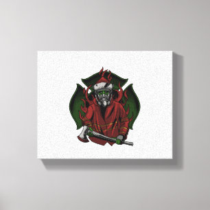 Firefighter Halloween Costume Canvas Print