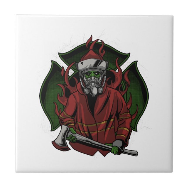 Firefighter Halloween Costume Tile (Front)