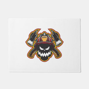 Firefighter Halloween Trick Or Treat Horror Gift Doormat