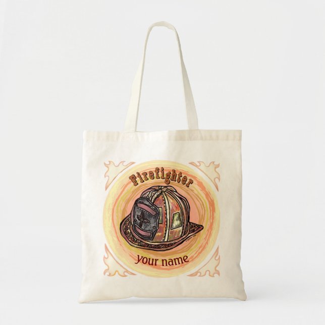 Firefighter Helmet Tote Bag (Front)