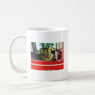 Firefighter Helmets Inside Fire Truck Coffee Mug