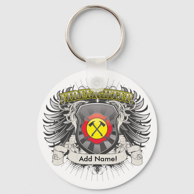 Firefighter Heraldry Keychain (Front)