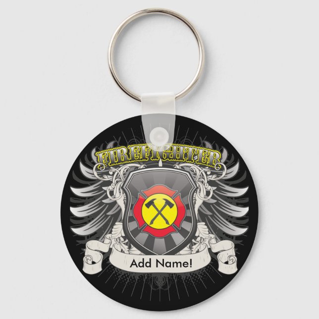 Firefighter Heraldry Keychain (Front)