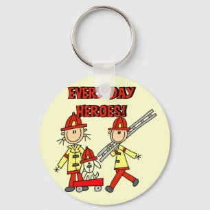 Firefighter Heroes Tshirts and Gifts Keychain