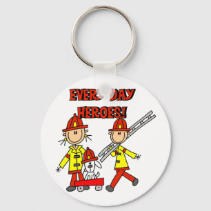 Firefighter Heroes Tshirts and Gifts Keychain