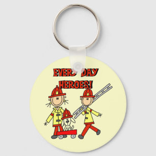 Firefighter Heroes Tshirts and Gifts Keychain