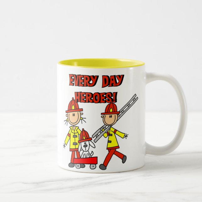 Firefighter Heroes Two-Tone Coffee Mug (Right)