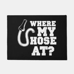 Firefighter Hose Adult Humour For Firefighters Doormat