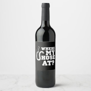 Firefighter Hose Adult Humour For Firefighters Wine Label