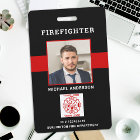 Firefighter ID Personalized Photo Fireman ID Card
