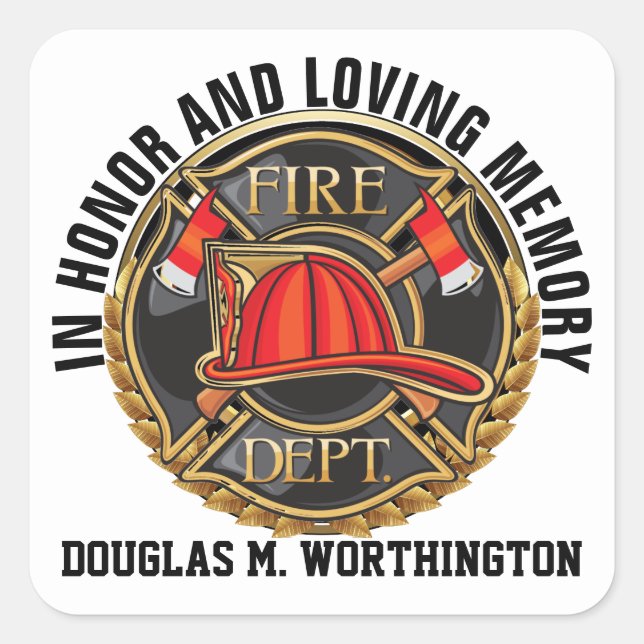 FIREFIGHTER In Love Memory Sticker (Devant)