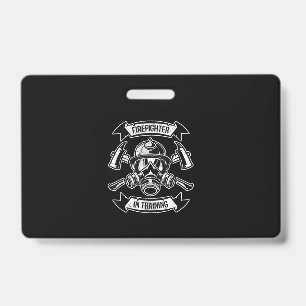 Firefighter In Training Axe Gas Masks Aspirant Badge